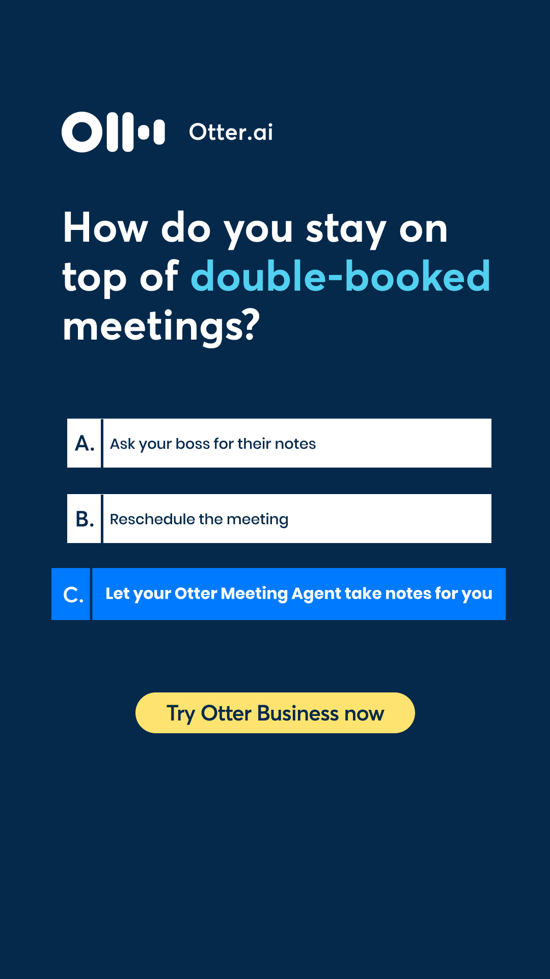 Otter.ai - AI Meeting Agent Facebook ad