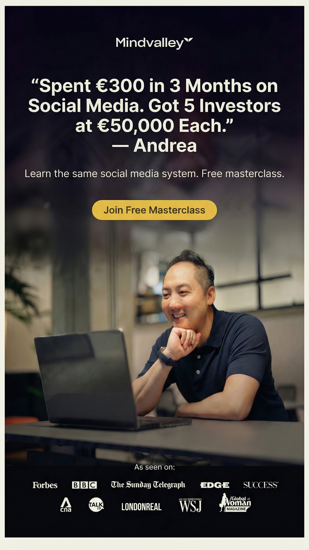 Mindvalley Facebook ad from Mar 8, 2026