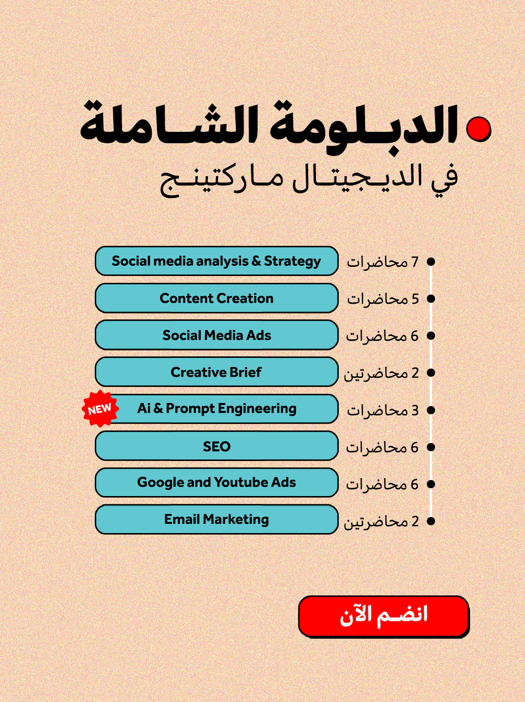 Learn n' Digital Facebook ad: احجز مكانك الآن