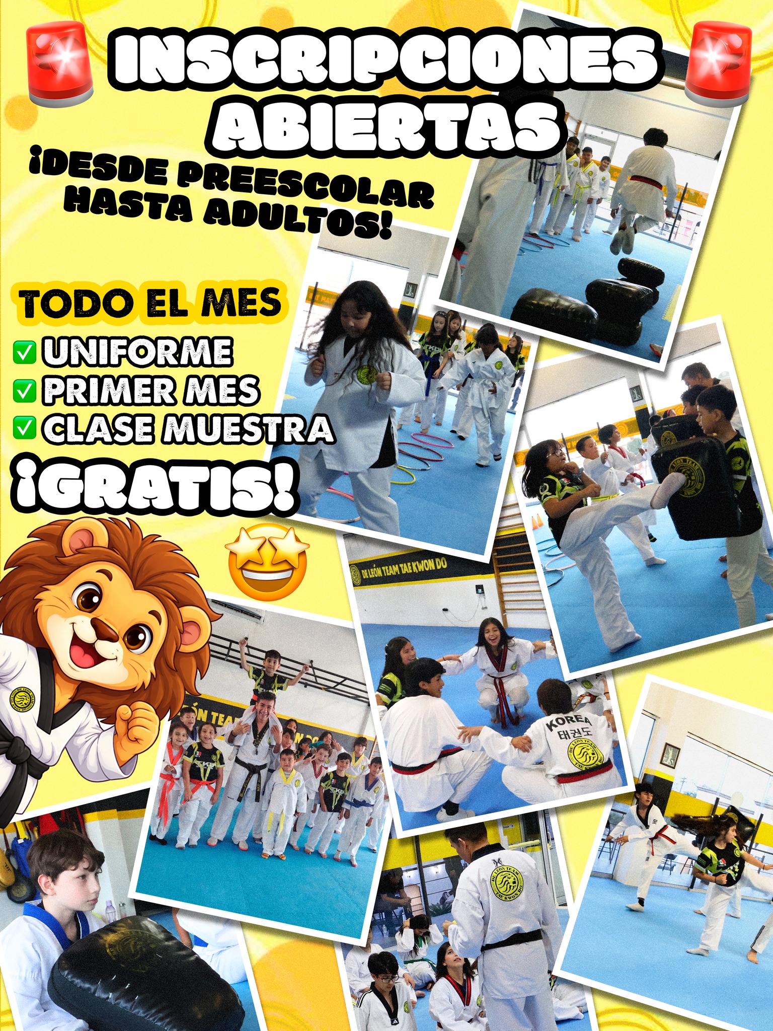 De León team taekwondo Prof. Joaquín De León Facebook ad: ¡INSCRIPCIONES ABIERTAS!