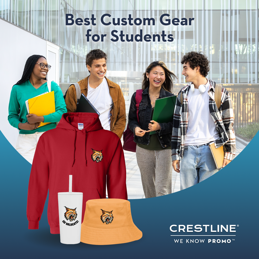 Crestline Custom Promotional Products Facebook ad: Custom School Swag