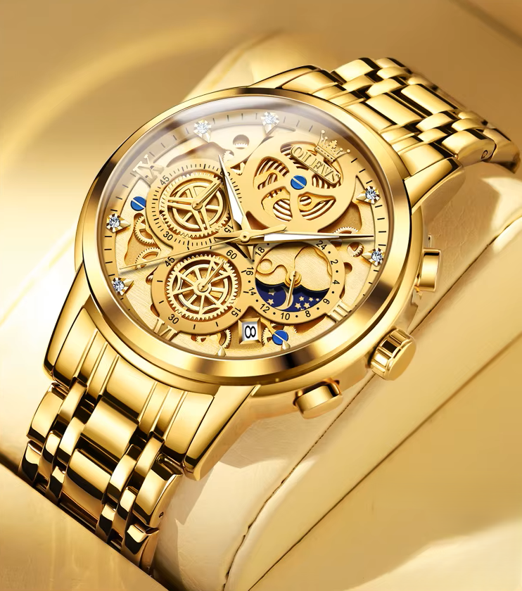 VeryGreed Facebook ad: Reloj de lujo Olevs Glow
