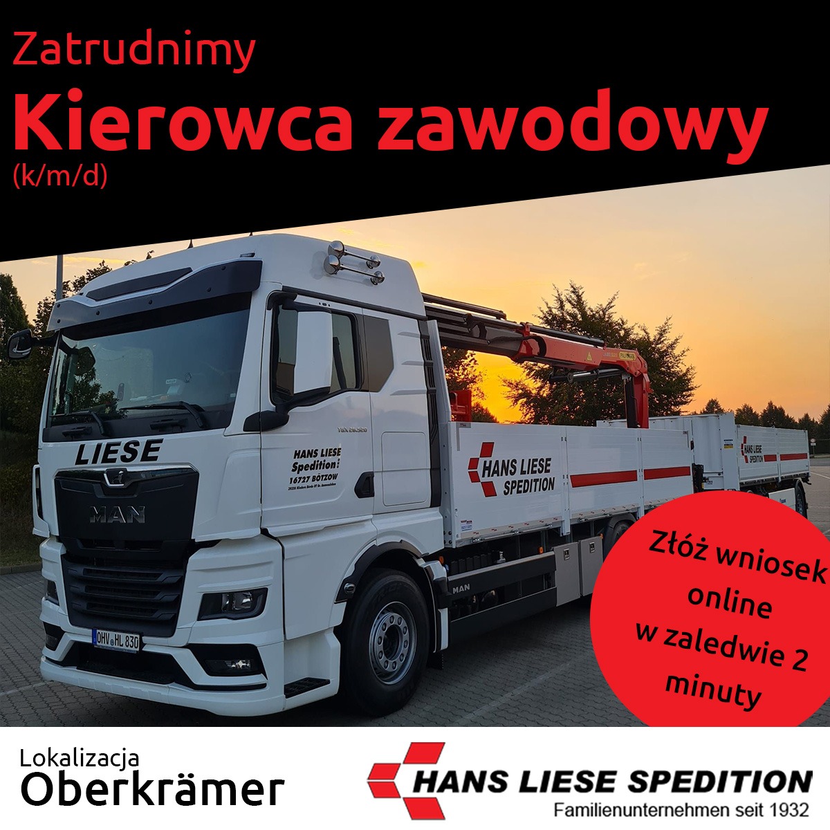 PROMOTEKK recruiting Facebook ad: Kierowca zawodowy