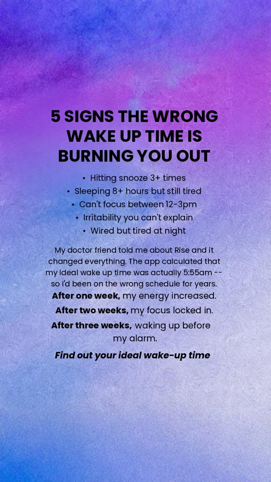 Rise Science Facebook ad