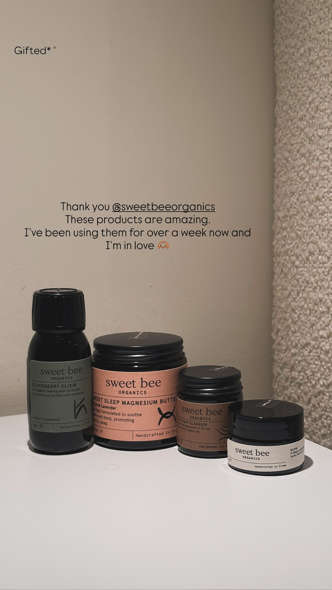 Sweet Bee Organics Facebook ad