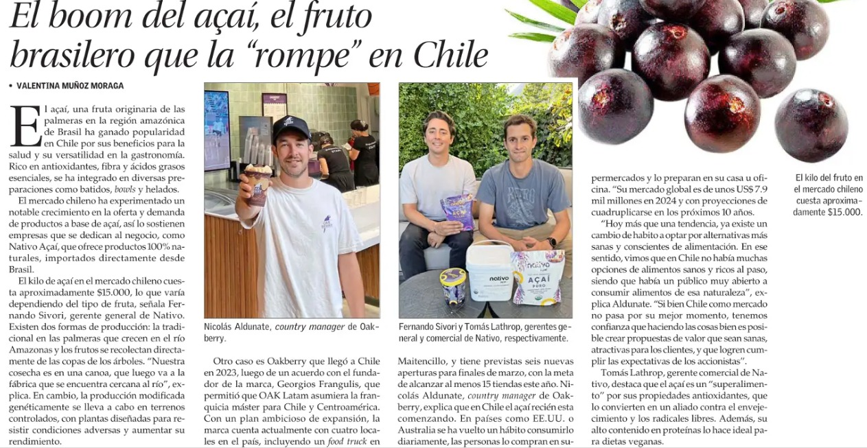 Nativo Acai Chile Facebook ad: NATIVO ACAI liderando el camino