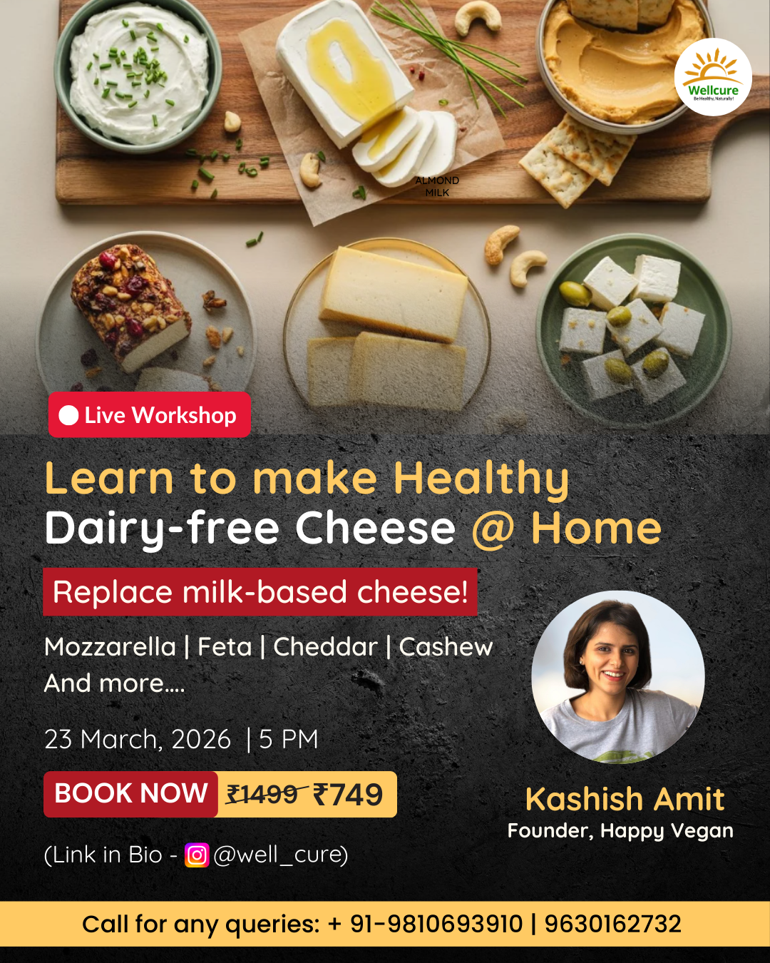 Wellcure Facebook ad: Make Delicious Vegan Cheese at Home