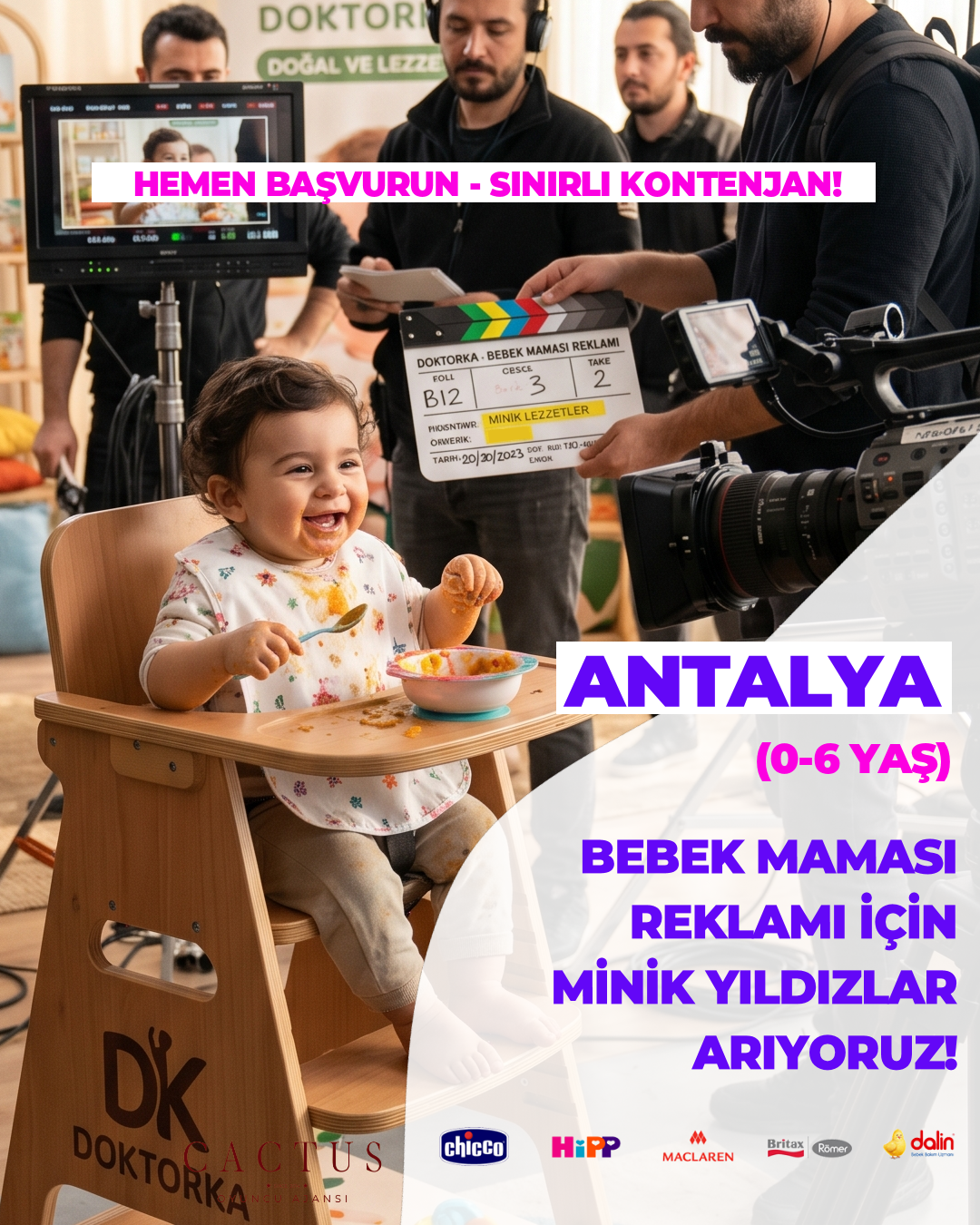 Cactus Cast Agency Facebook ad: Antalya Minikler Seçmeleri