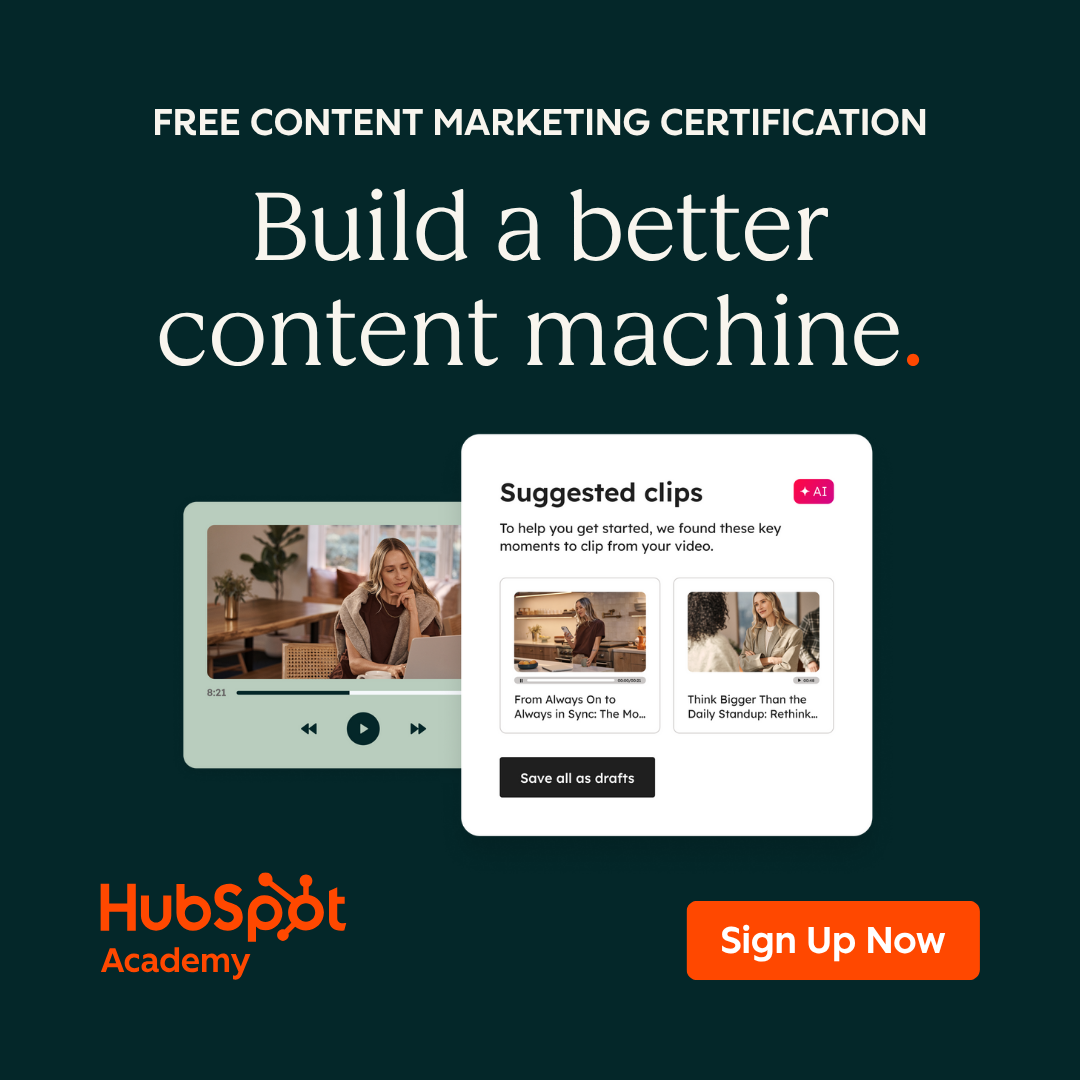 HubSpot Academy Facebook ad