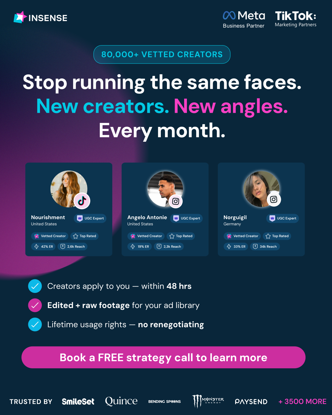 Insense Facebook ad