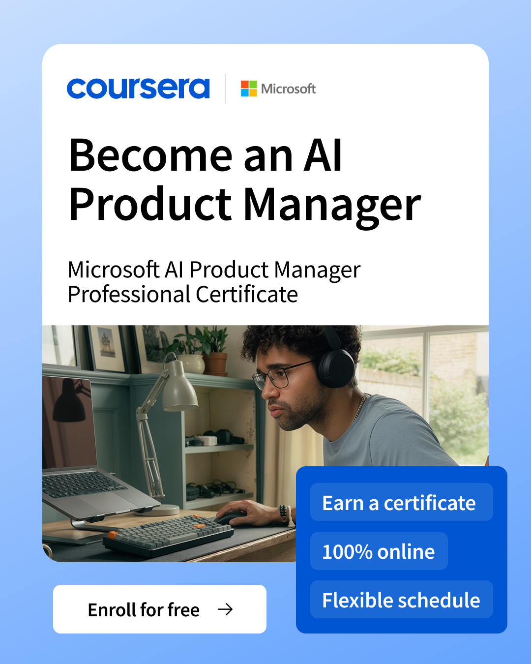 Coursera Facebook ad