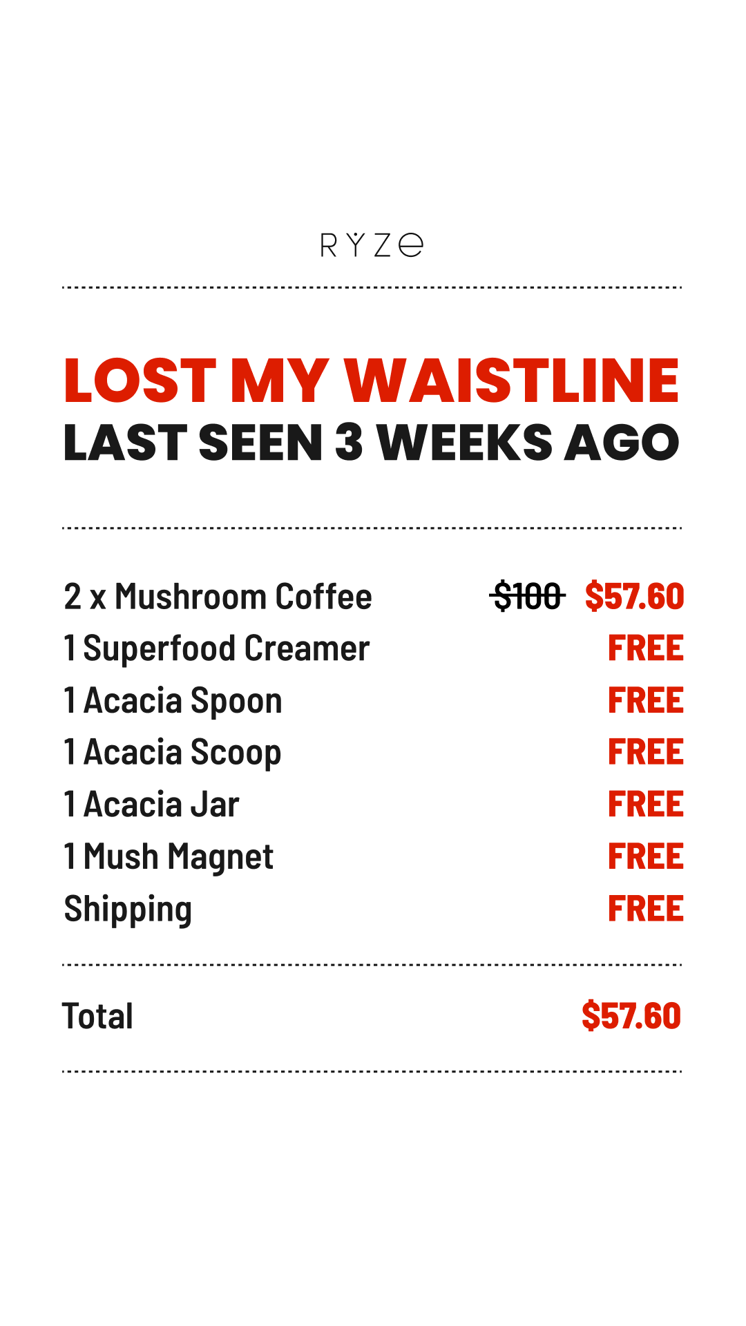 RYZE Superfoods Facebook ad