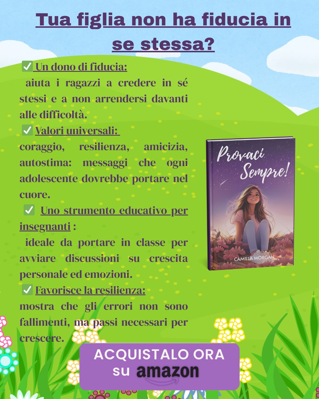Camilla Morgan - Autrice Libri per adolescenti Facebook ad: Provaci Sempre!: Racconti motivazionali per ragazze, per…
