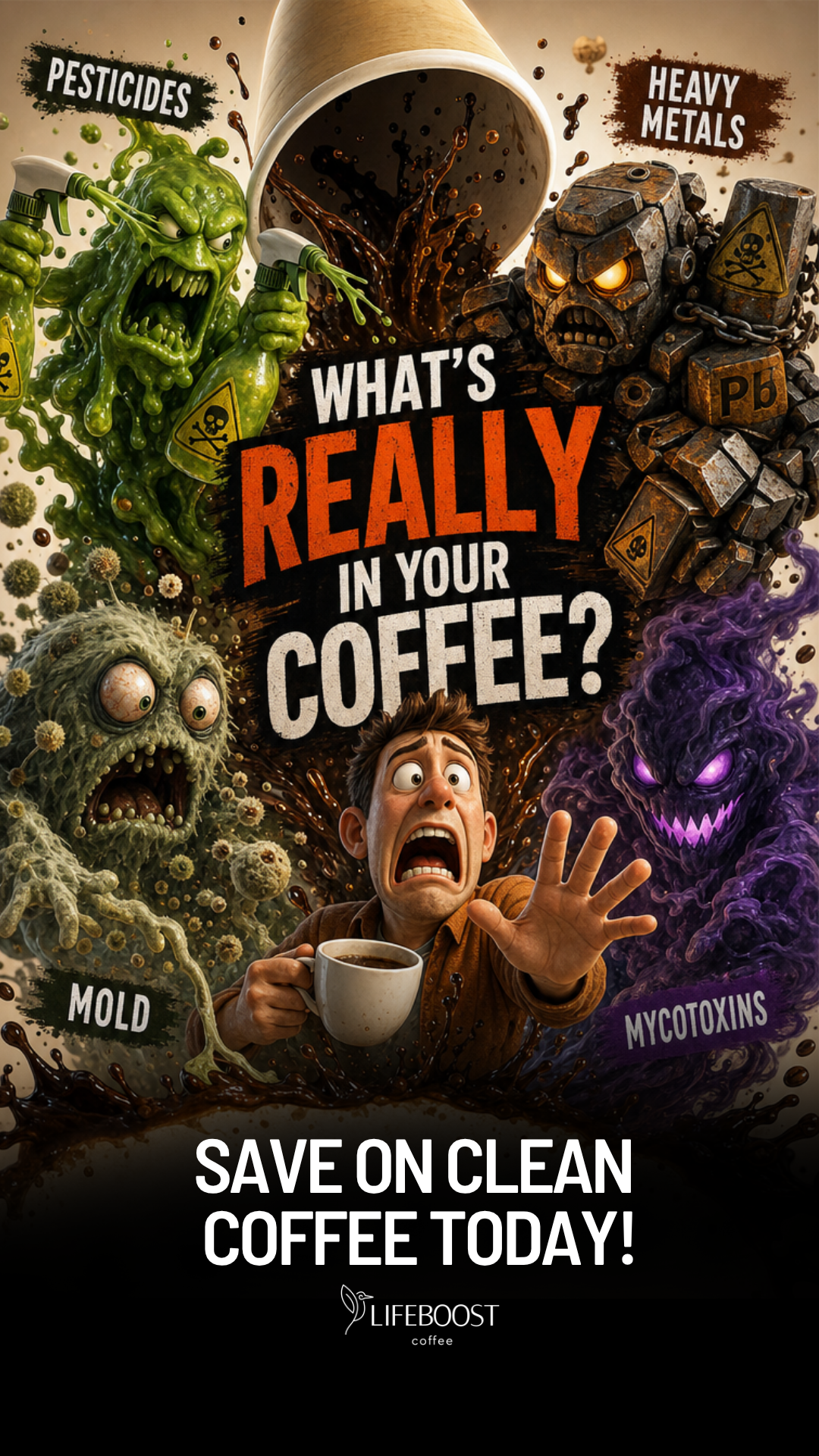 Lifeboost Coffee Facebook ad