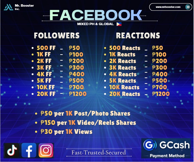 Mr. Booster Facebook ad