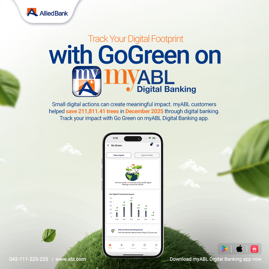 Allied Bank Limited Facebook ad: Small digital actions can create a meaningful impact.