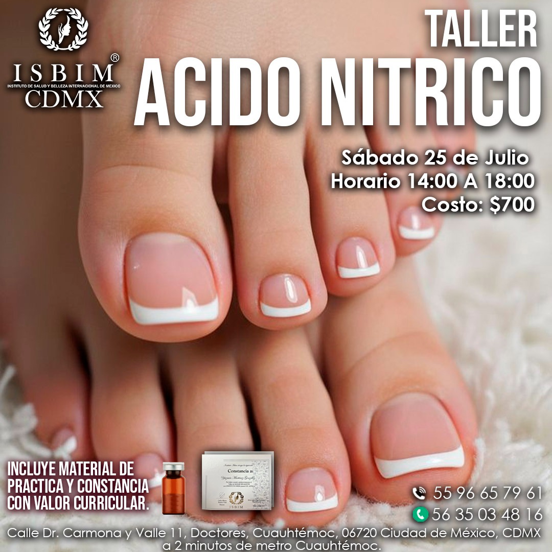 ISBIM CDMX Facebook ad: TALLER USOS ÁCIDO NÍTRICO