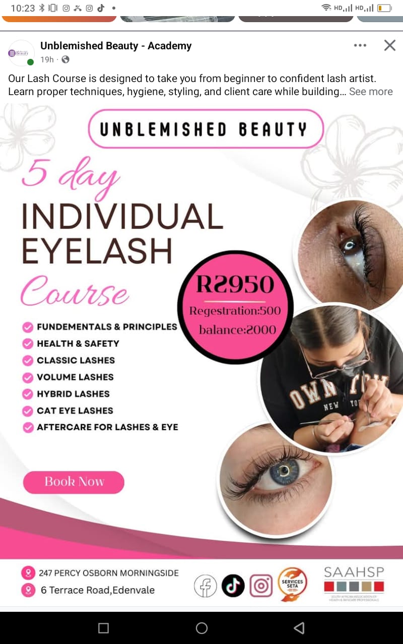 Unblemished Beauty Facebook ad from Mar 14, 2026