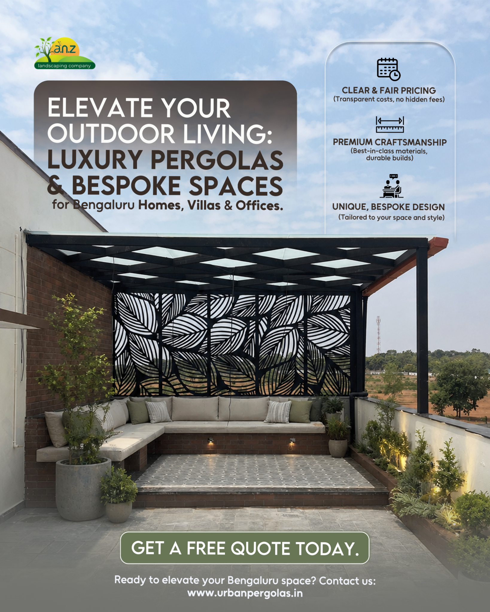 ANZ Landscaping Facebook ad: Design Your Dream Terrace Garden