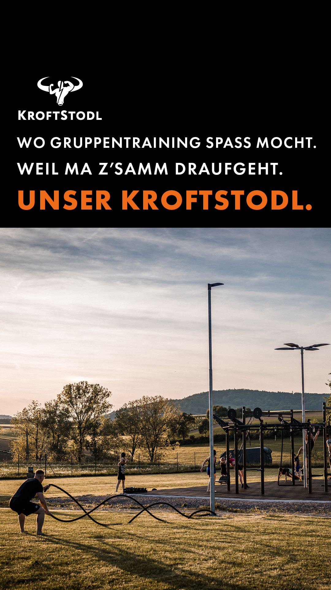 Kroftstodl Facebook ad: So fühlt sich Training bei uns an, in…