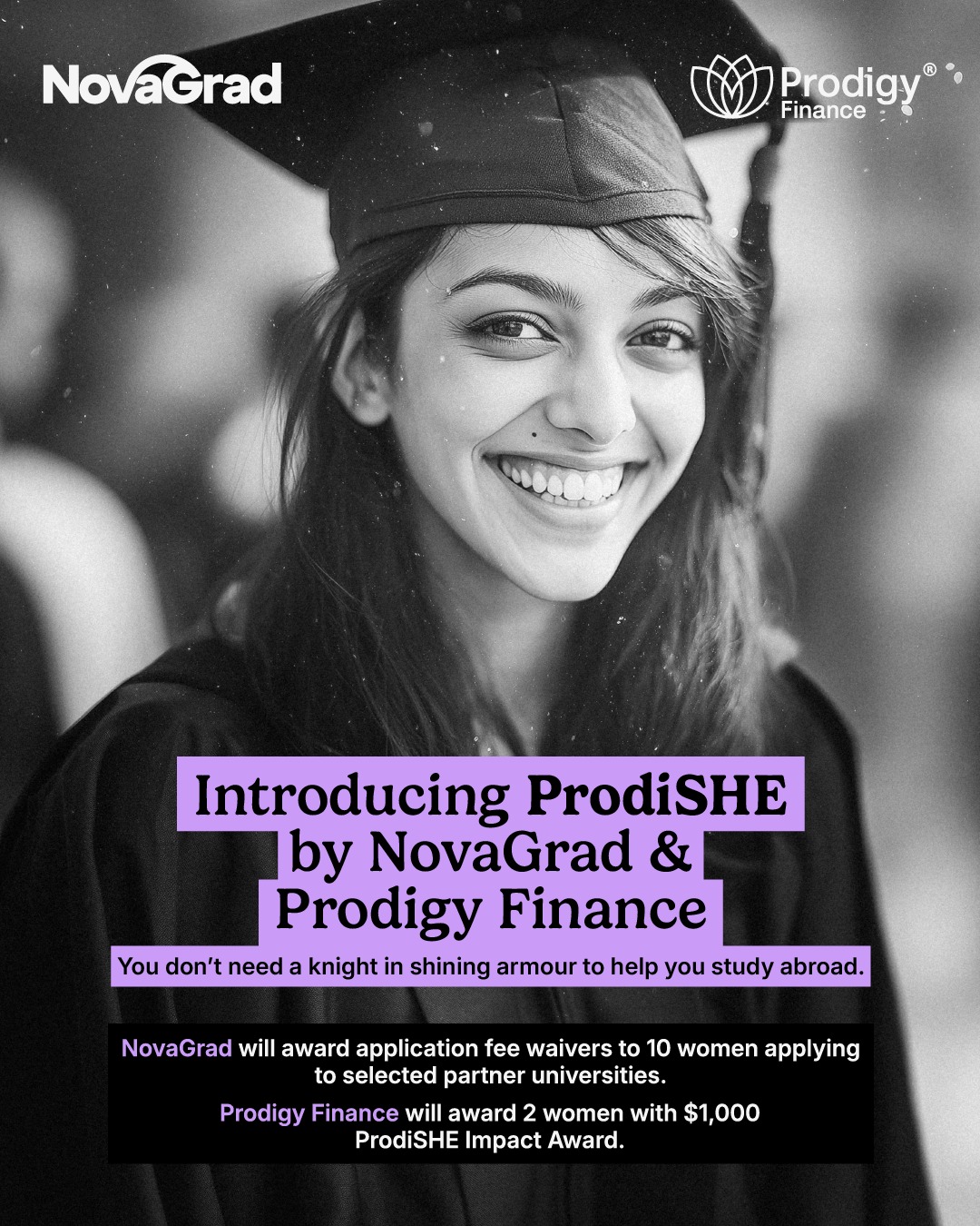 Prodigy Finance Facebook ad: The world needs more women in STEM.