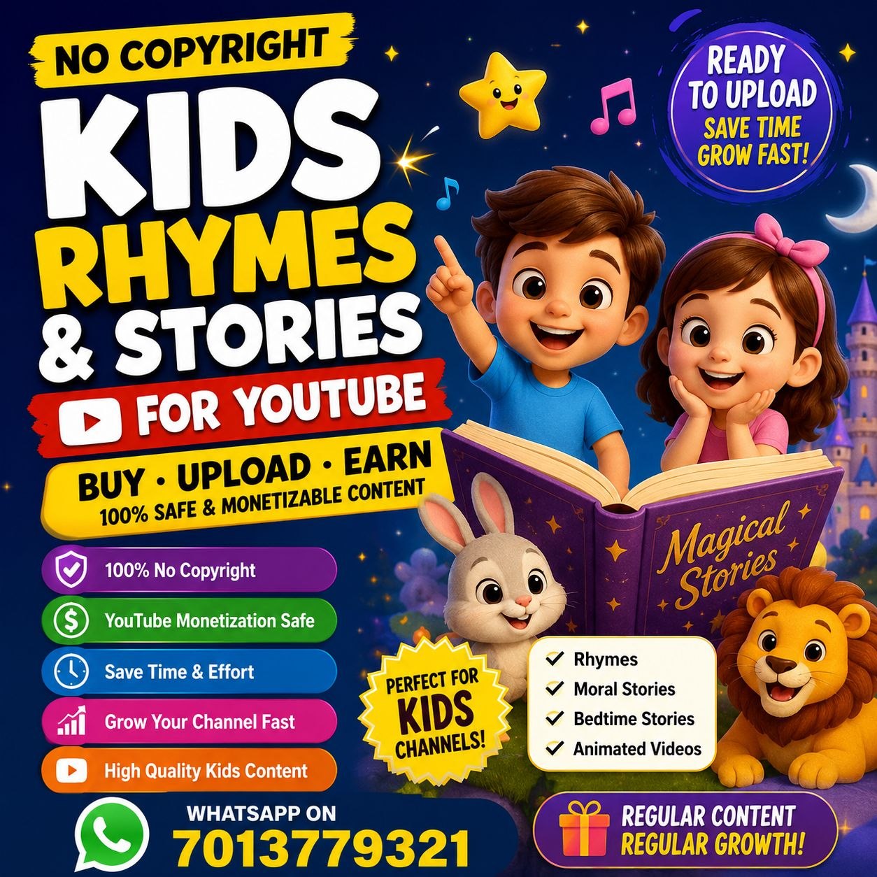 Siri Facebook ad: Start Your Own Kids Rhymes YouTube Channel, No Copyright…
