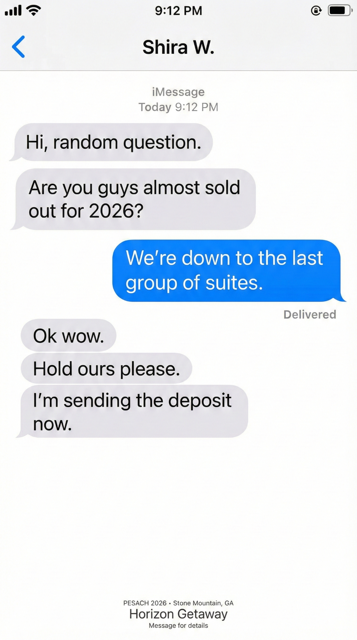 Horizon Getaway Facebook ad