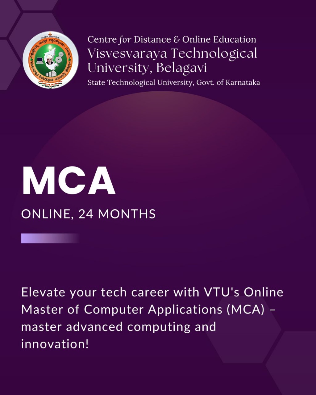 VTU Online : Center for Online Education Facebook ad