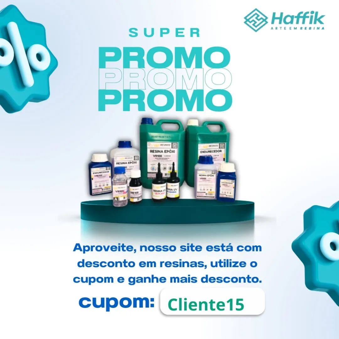 lojahaffik Facebook ad: Promoção de resinas