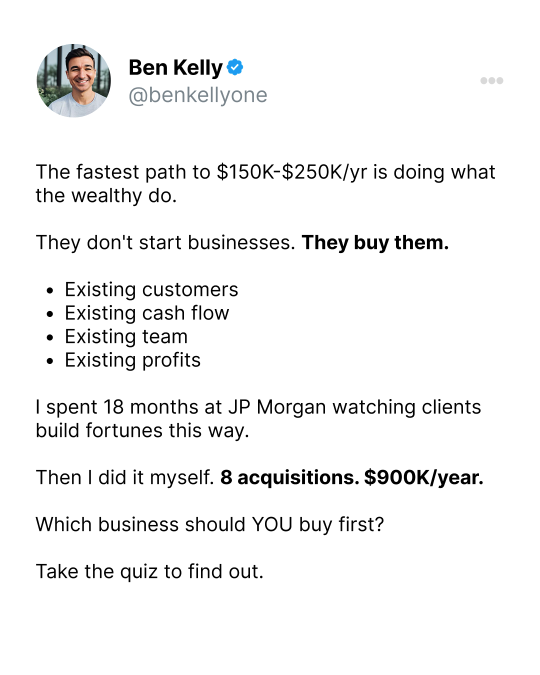 Acquisition Ace Facebook ad