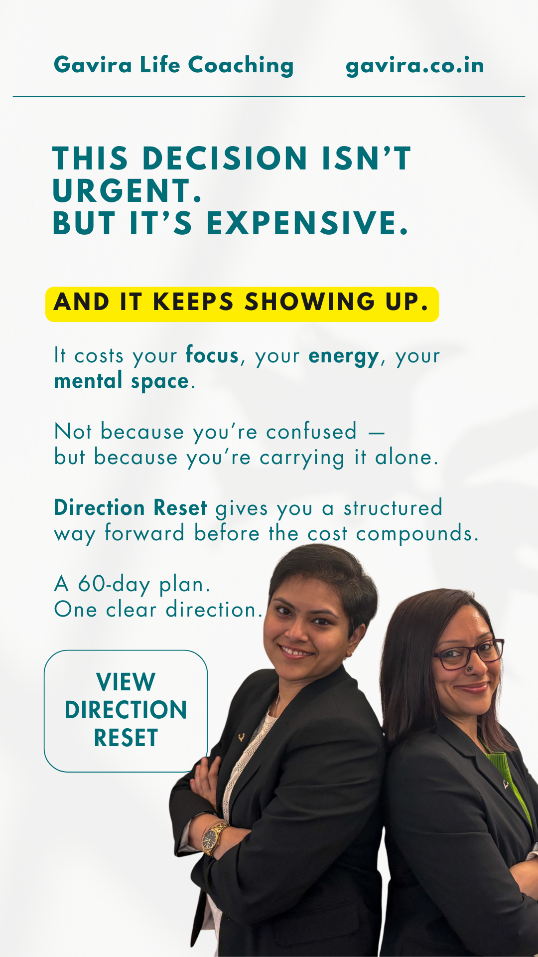 GaVira Life Coaching Facebook ad from Feb 15, 2026