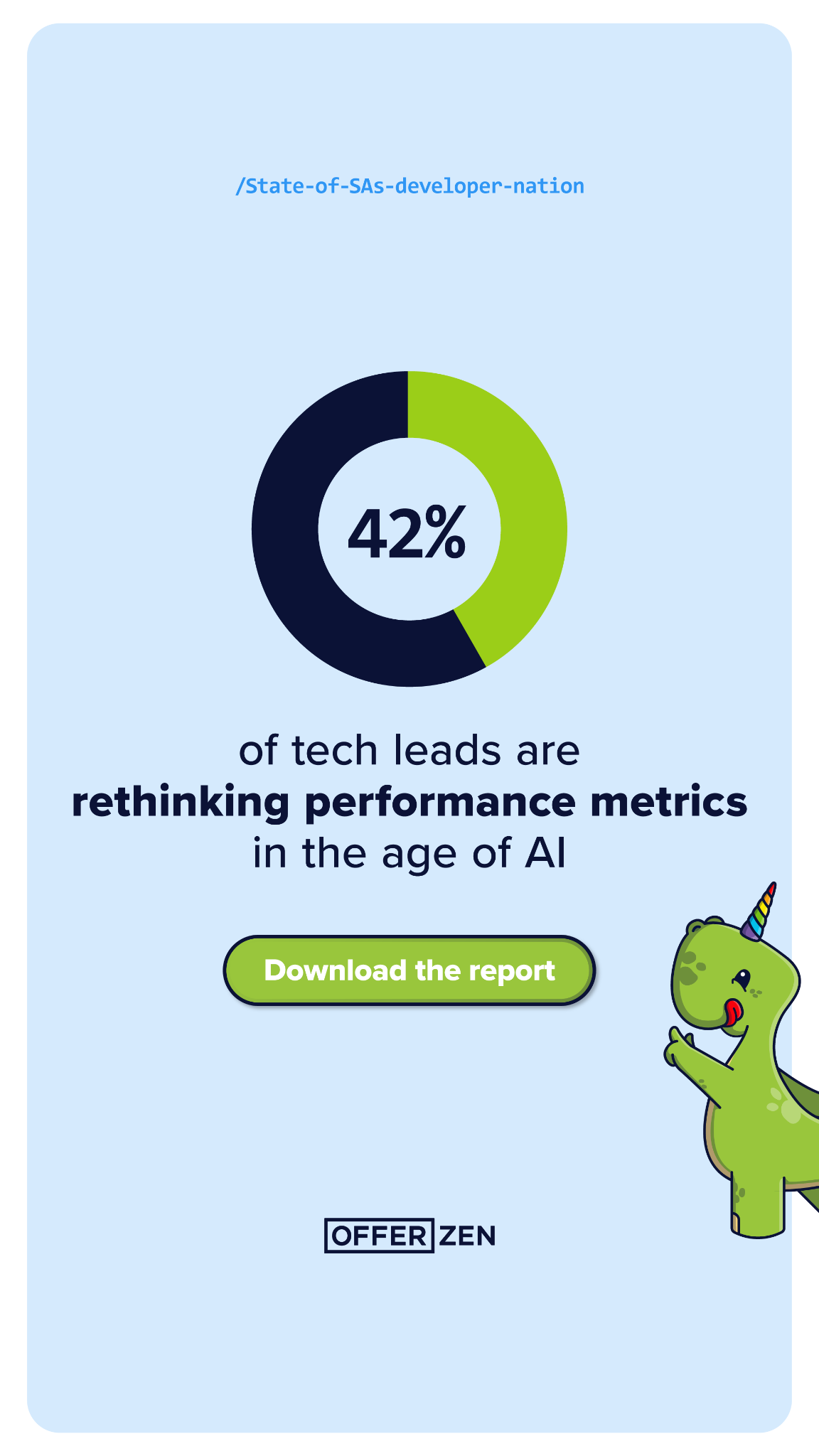 OfferZen Facebook ad: The real shift is toward higher-level thinking.