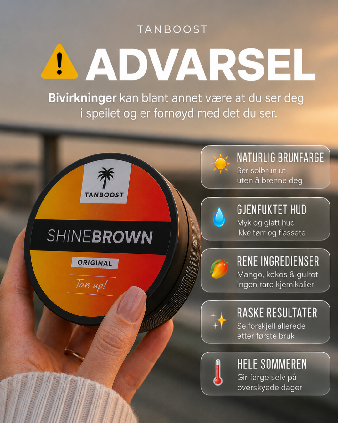 TanBoost Facebook ad: Kjøp Nå | Betal Senere Med Klarna