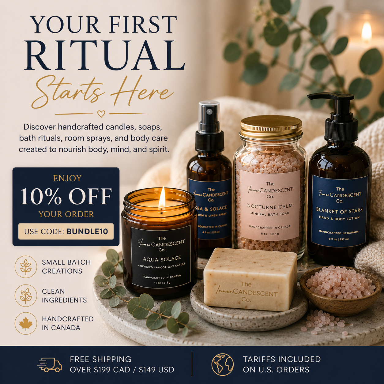 The Inner Candescent Co Facebook ad: Transform Everyday Moments Into Rituals