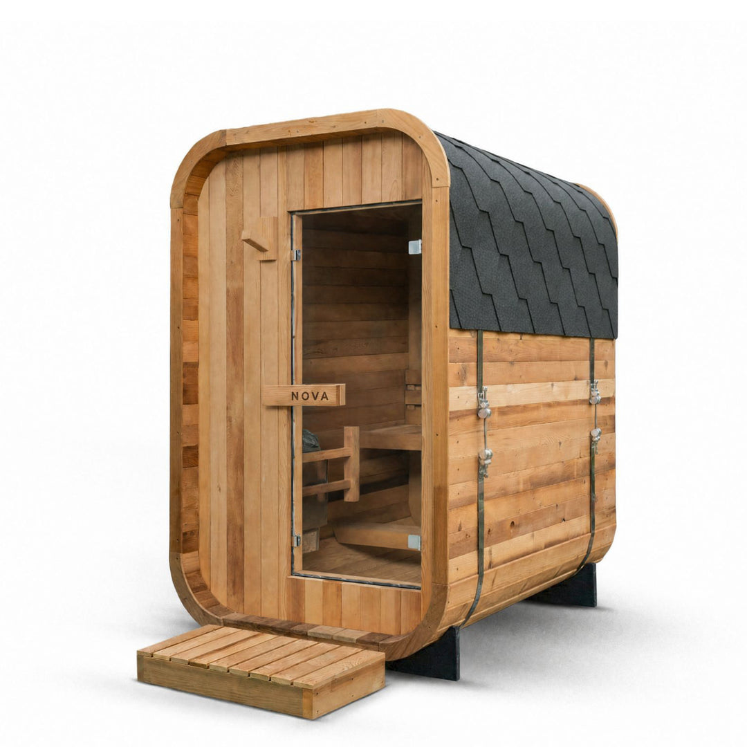 Nova Saunas Facebook ad: Carol from Tasmania with her new 2 person…