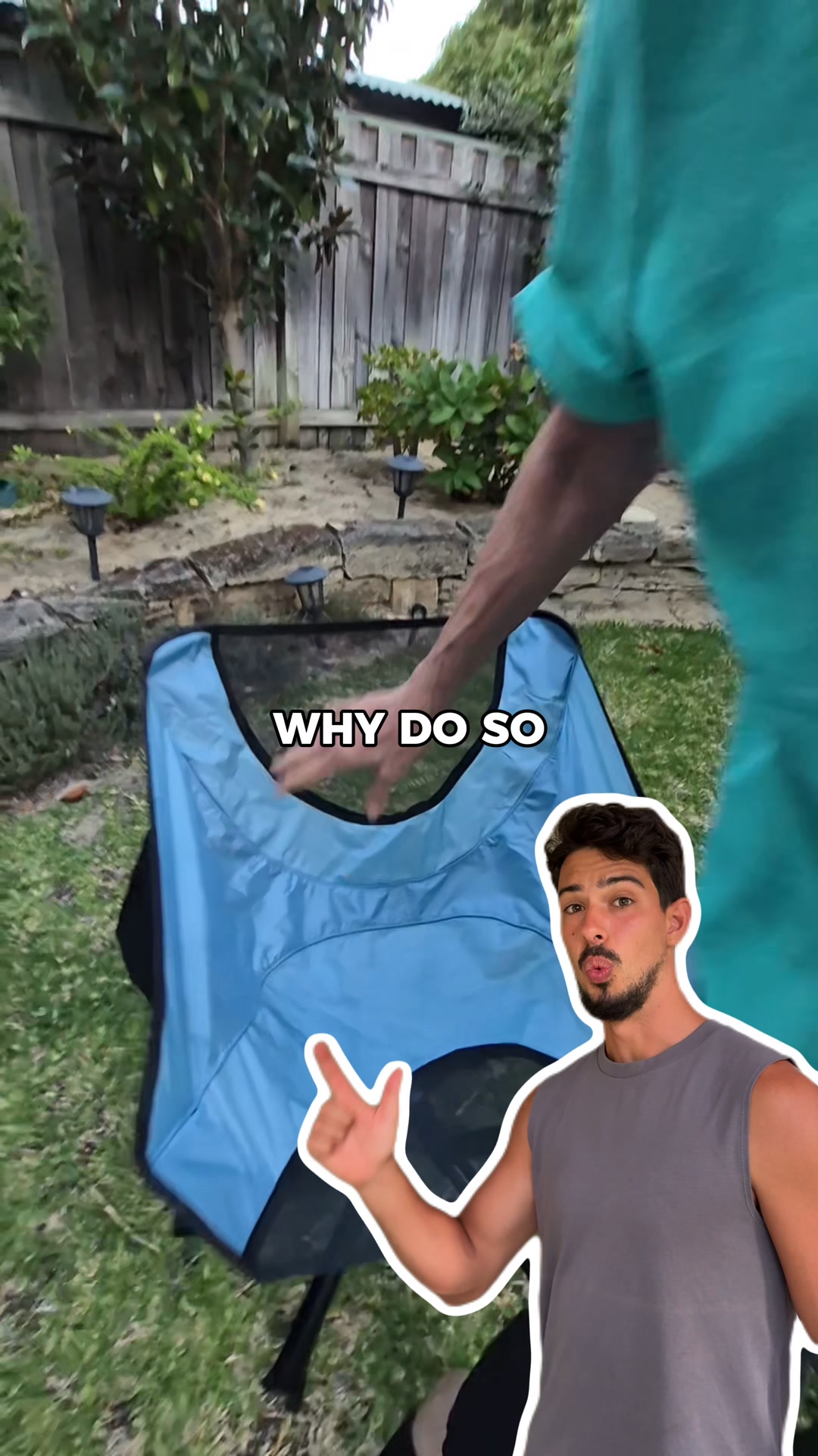 Ozzi Gear Facebook ad: Ditch your bulky chairs