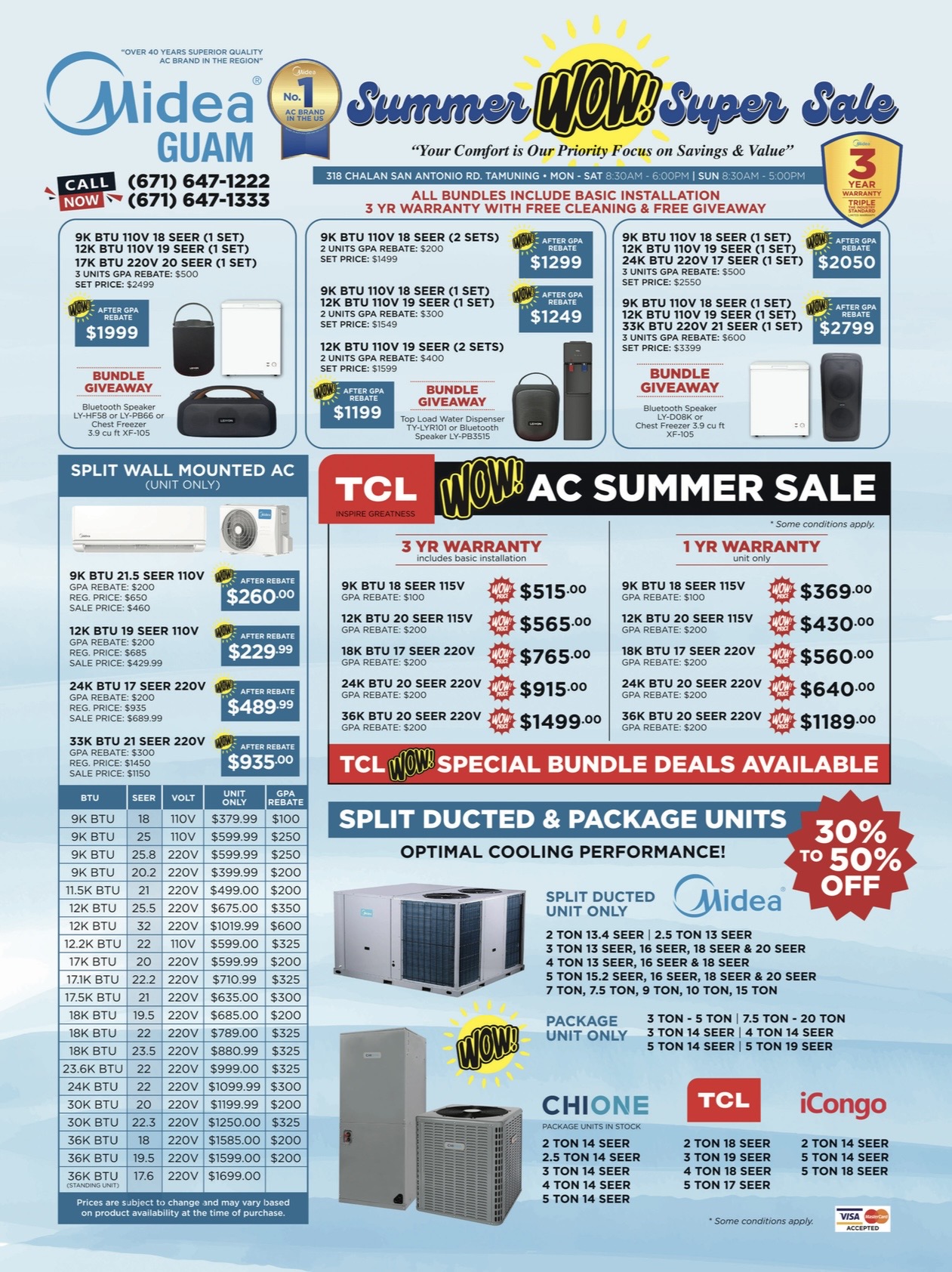 Midea Appliance Center Facebook ad: SUMMER SALE IS HERE!