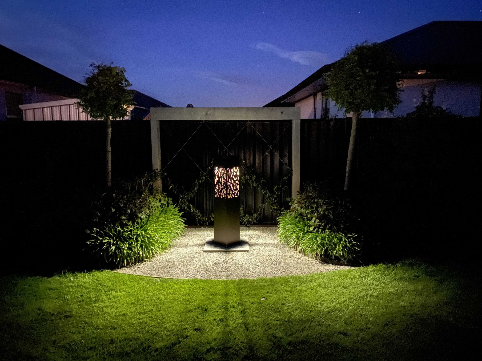 The Design Junction Facebook ad: CortenAura sculptures create an amazing garden ornament…