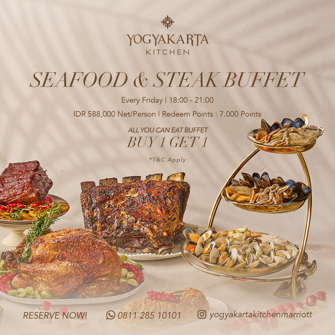 Yogyakarta Marriott Hotel Facebook ad: Nikmati pengalaman kuliner istimewa setiap akhir pekan di…