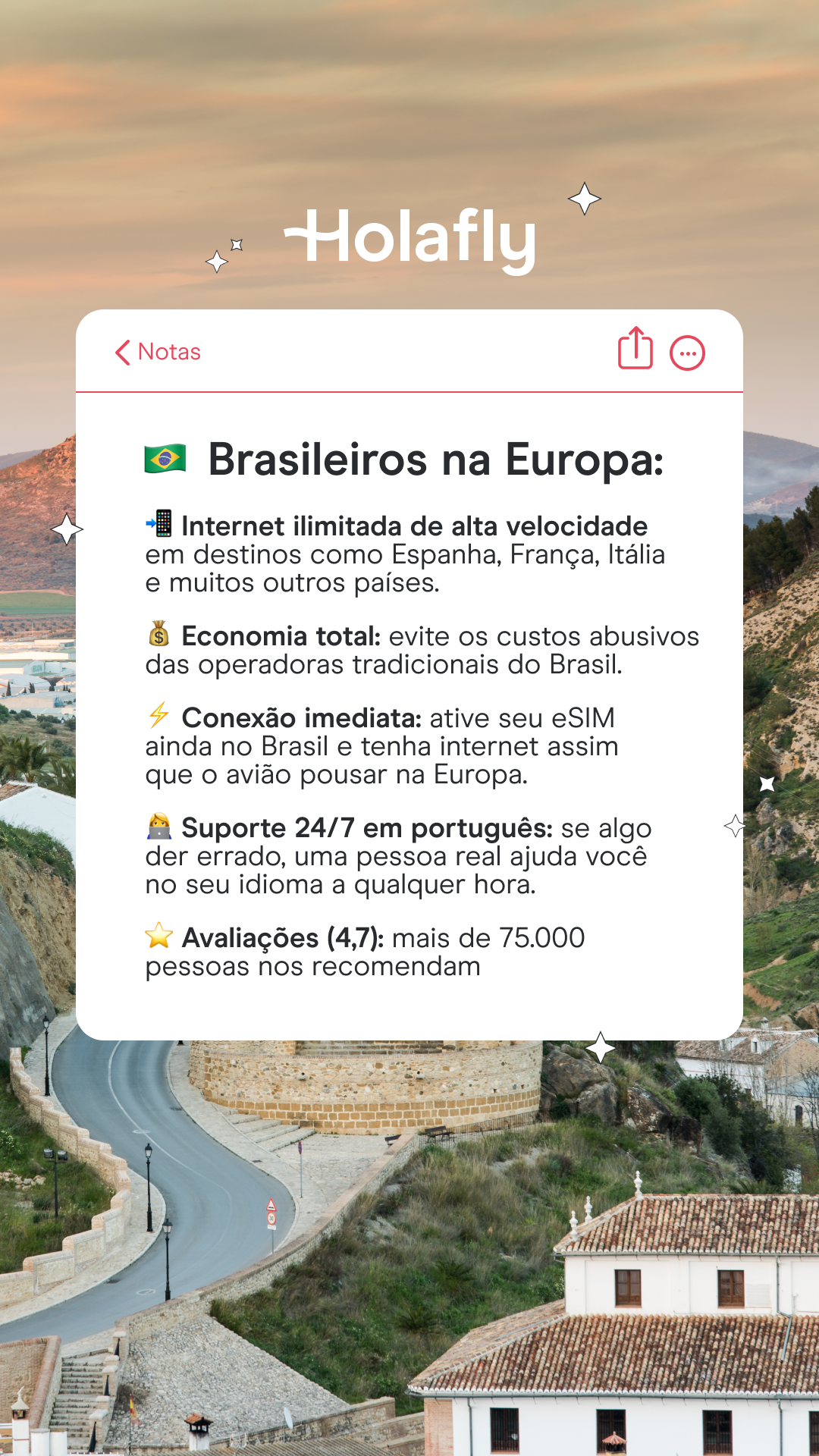 Holafly Portuguese Facebook ad