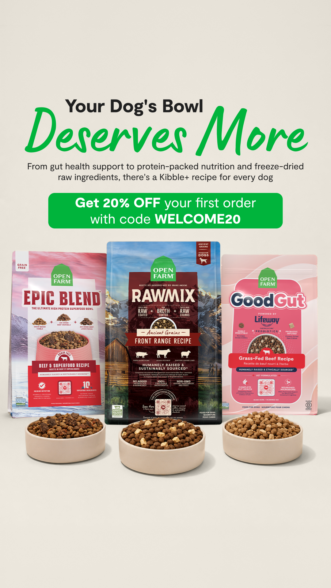Open Farm Facebook ad