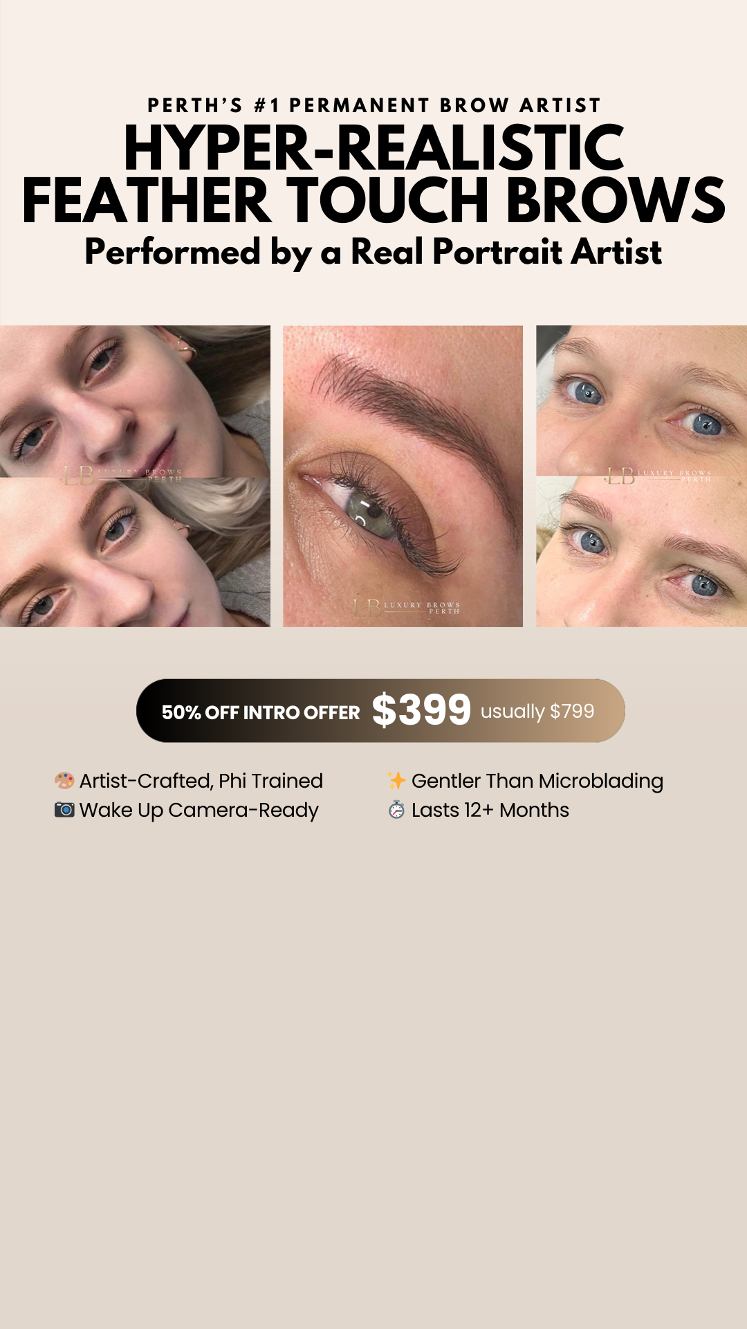 Luxury Brows Perth Facebook ad