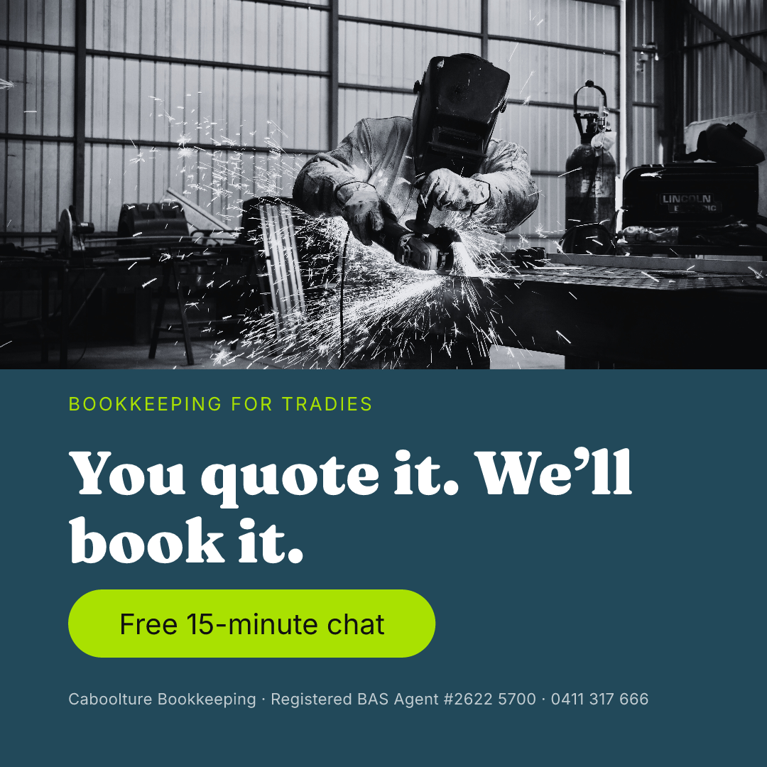 Caboolture Bookkeeping Facebook ad: Bookkeeping for tradies