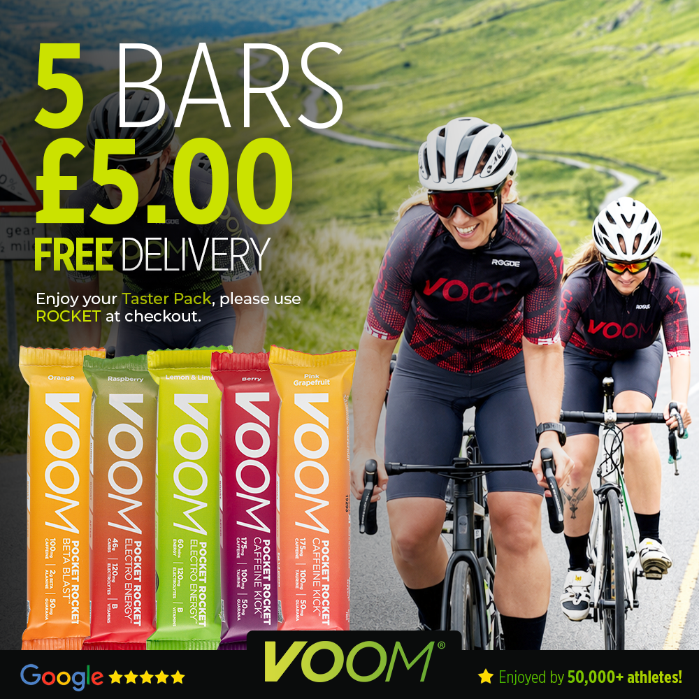 VOOM Nutrition Facebook ad: 5 Energy Bars + Free Delivery for £5.00