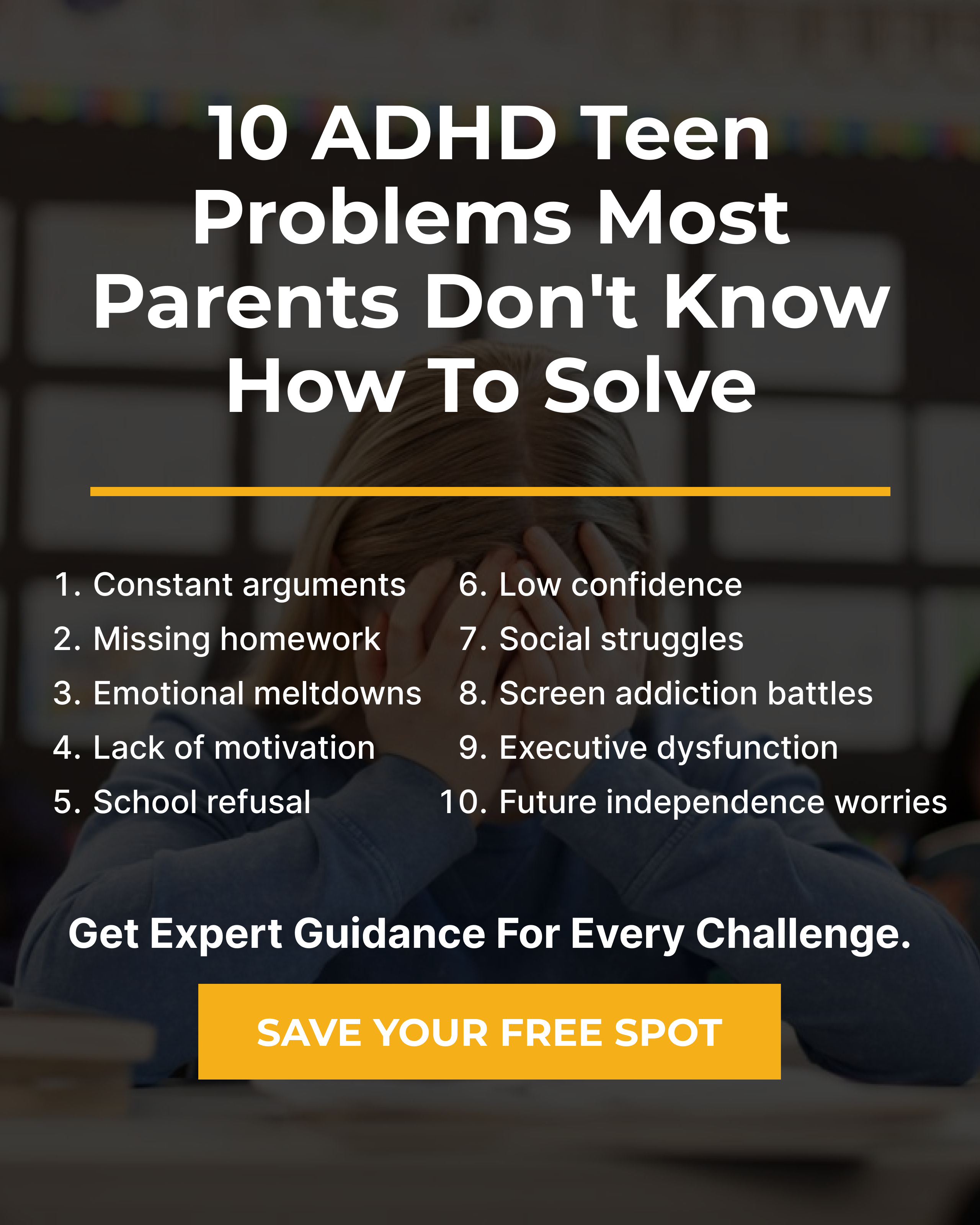 ADHD Parenting Facebook ad: FREE Online Event For Parents