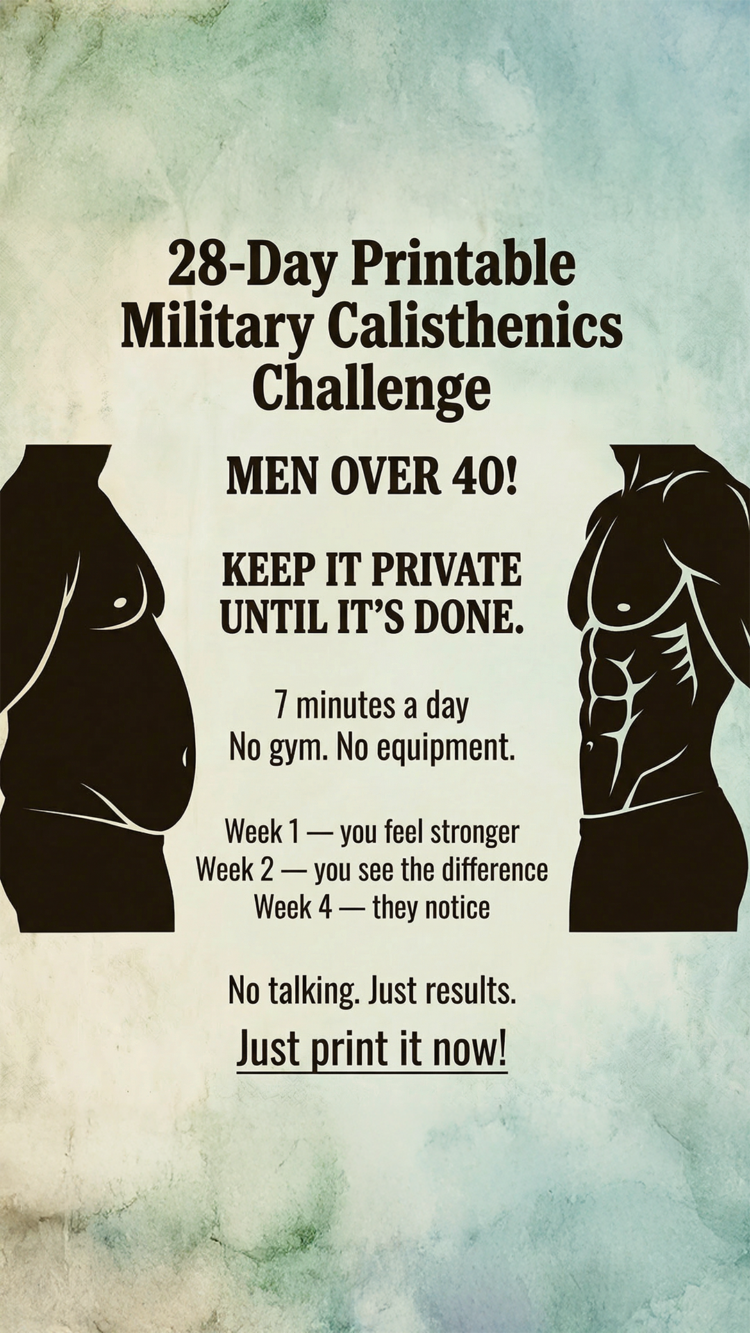 Military Training System Facebook ad: Feel Strong and Unstoppable with Military Calisthenics