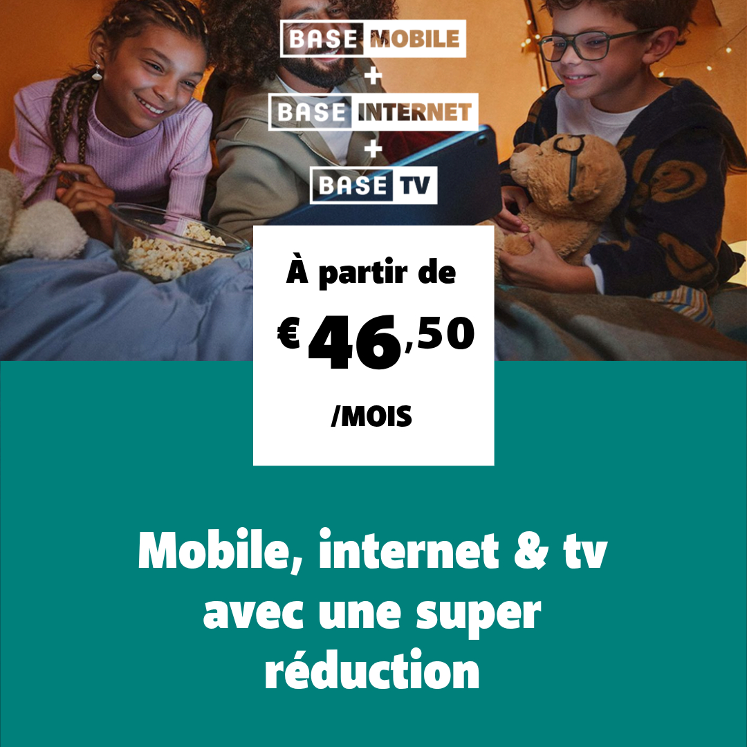 BASE Belgium Facebook ad: Offre combinée familiale