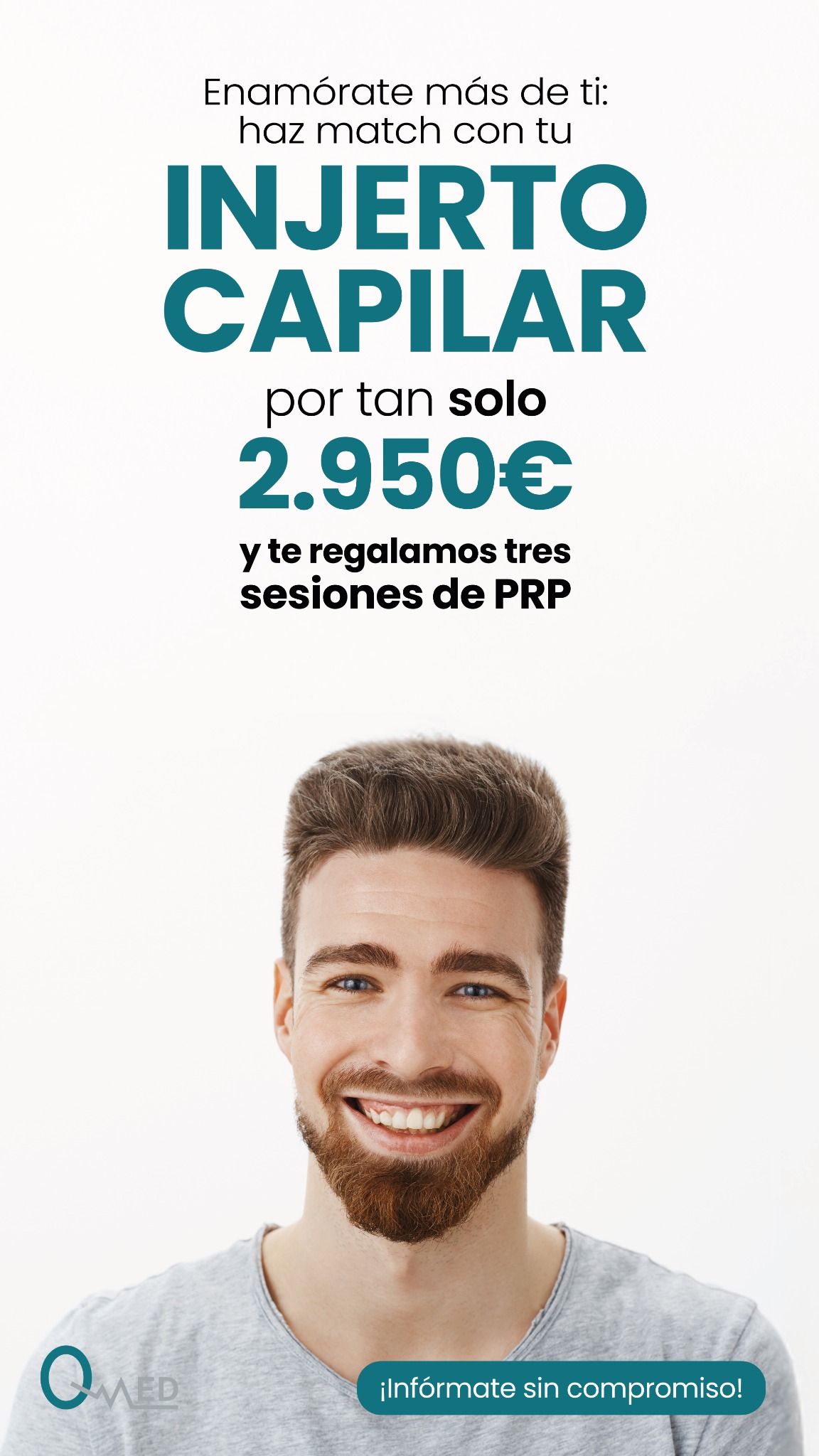 QMED España - Clínicas capilares Facebook ad from Mar 9, 2026