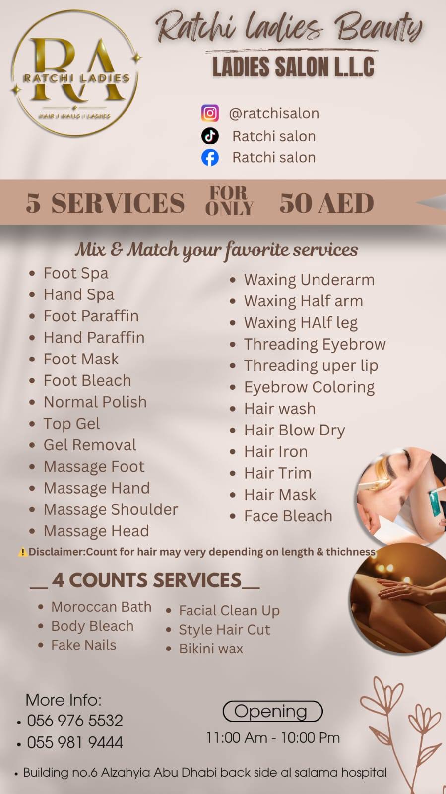 Ratchi salon Facebook ad: Stronger Hair, Healthier Nails, More Confidence!