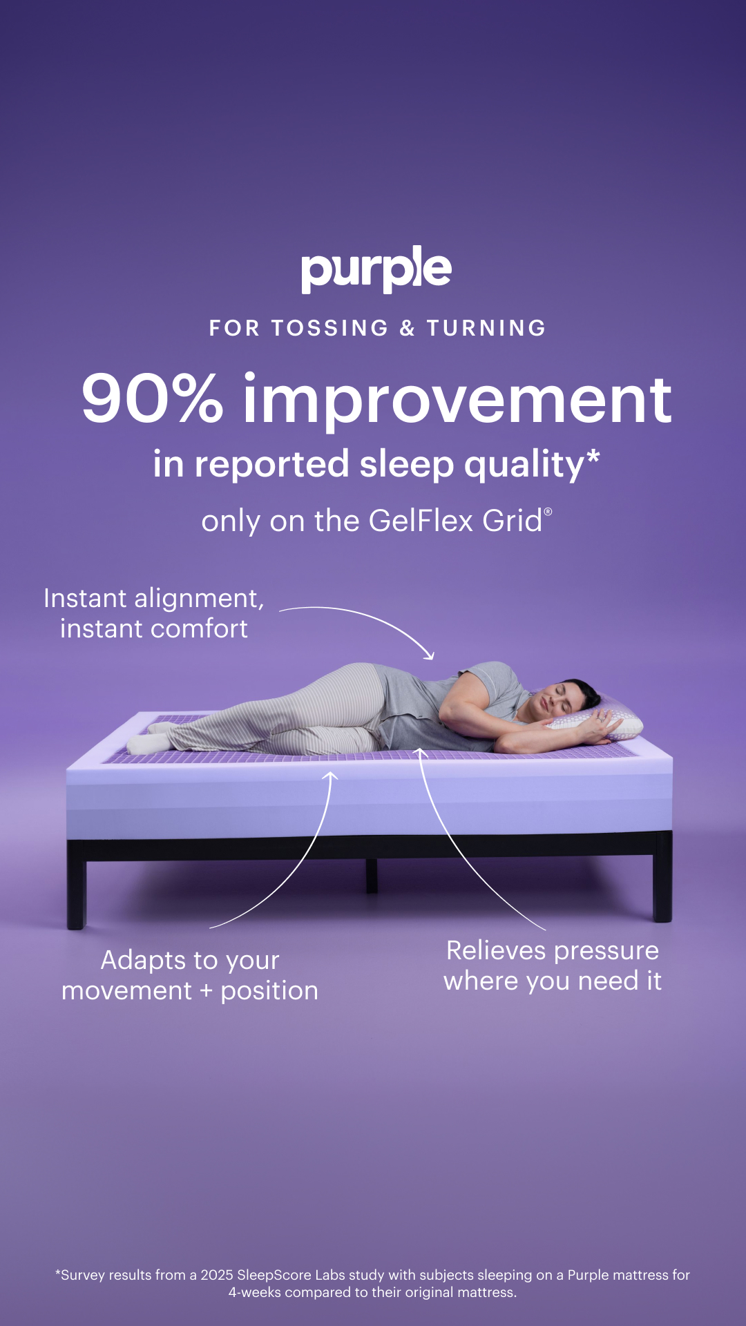 Purple Facebook ad